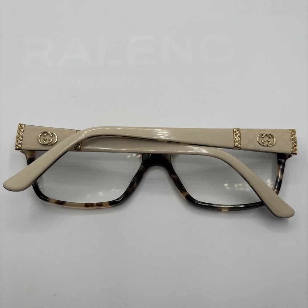 Gucci GG 3559 L7B Tortoise Brown White Ivory Eyeglass Frame 53-14 135 Italy #491